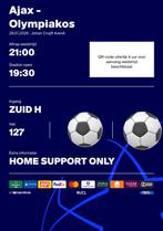 Ajax - Olympiakos 3x Fside, Tickets en Kaartjes, Sport | Voetbal, Eén persoon
