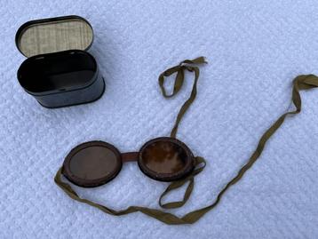WW2 glasses /motor/gebirgsjager/mountain bril met blik- 1941 beschikbaar voor biedingen