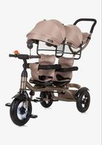 Tweeling driewieler tandem ( Beige ) 3 maanden oud, Ophalen of Verzenden, Zo goed als nieuw