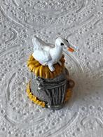 Tinnen Vingerhoedje  Gans met de gouden Eieren gemerkt tekst, Ophalen of Verzenden, Zo goed als nieuw
