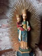 Antiek heel oud Maria beeld met Jezus, Antiek en Kunst, Antiek | Religie, Ophalen of Verzenden