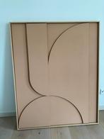 HKliving Abstract Relief Schilderij - Lichtroze, Houten Lijs, Antiek en Kunst, Kunst | Schilderijen | Abstract, Ophalen