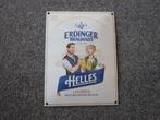 ERDINGER BIER EMAILLE RECLAMEBORD, Verzamelen, Biermerken, Ophalen, Nieuw, Reclamebord, Plaat of Schild, Overige merken