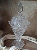 Prachtige antieke kristallen coupe of bonbonniere met deksel, Antiek en Kunst, Antiek | Glas en Kristal, Ophalen of Verzenden