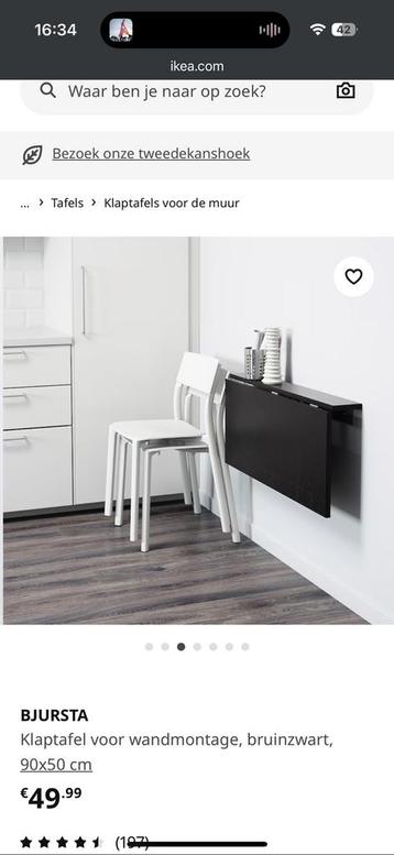 Wand bureau plank IKEA 