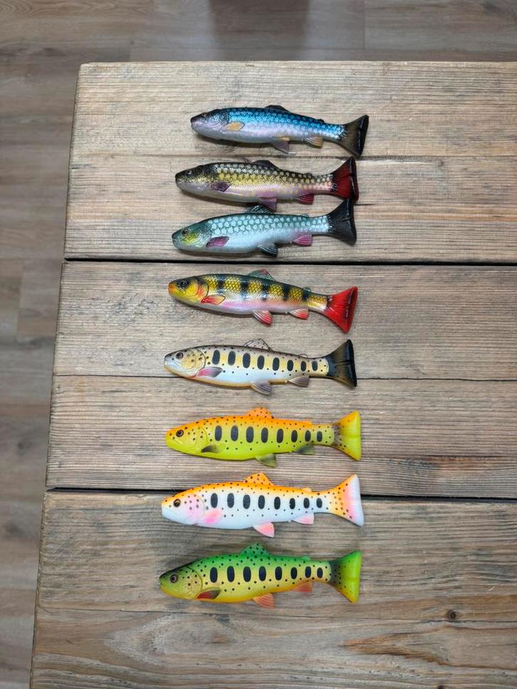 pracht pakket savage gear 3d craft trout pulsetail 16cm 53, Watersport en Boten, Hengelsport | Zeevissen, Nieuw, Complete set