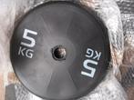 2 x5 2 x10 2x 15 kg schijven van beton, Sport en Fitness, Fitnessmaterialen, Ophalen of Verzenden, Zo goed als nieuw, Dumbbell