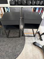 Ikea Vikhammer nachtkastjes zwart, Huis en Inrichting, Slaapkamer | Nachtkastjes, Ophalen, Gebruikt, Minder dan 45 cm, Minder dan 55 cm