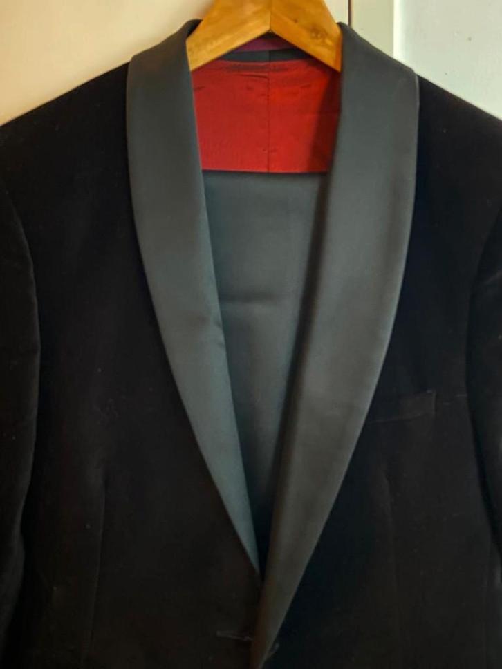 smoking- bijna ongedragen fluwelen colbert slim fit, Kleding | Heren, Kostuums en Colberts, Zo goed als nieuw, Maat 48/50 (M)