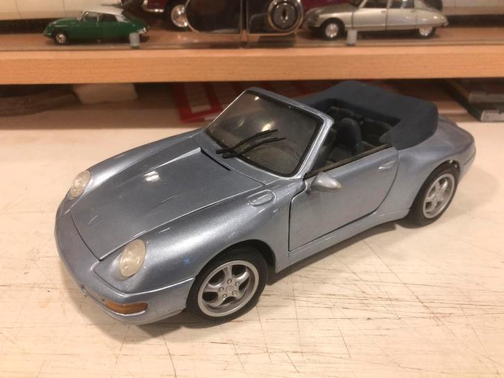 1:18 Opruiming Porsche 911 - 993 cabrio Maisto blauw, Hobby en Vrije tijd, Modelauto's | 1:18, Gebruikt, Auto, Maisto, Ophalen of Verzenden