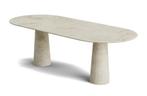 Ovale travertin eettafel, Nieuw, Vijf personen of meer, 150 tot 200 cm, Ovaal
