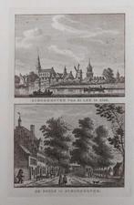 103-104 / Schoonhoven vanaf de Lek en Doele Schoonhoven, Antiek en Kunst, Kunst | Etsen en Gravures, Ophalen of Verzenden