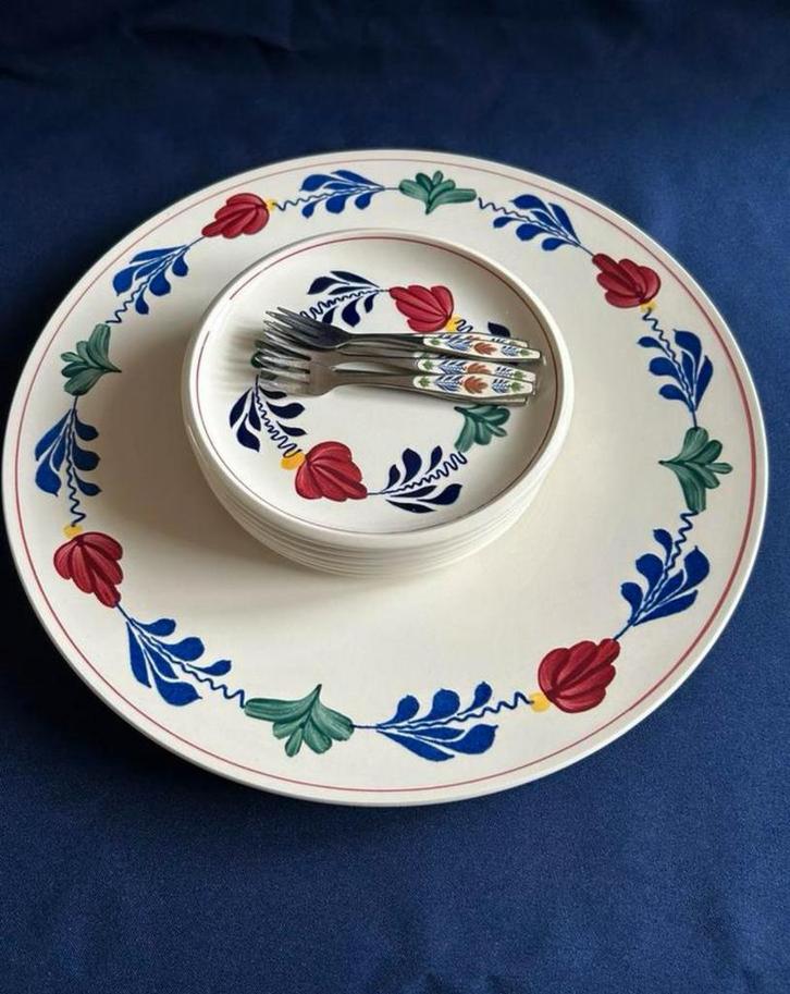 Boerenbont gebakset 13 delig, Huis en Inrichting, Keuken | Servies, Zo goed als nieuw, Bord(en), Boerenbont, Aardewerk, Ophalen of Verzenden