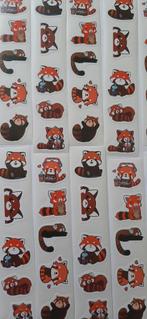 Nr. 94 :  80 stuks rode panda stickers., Ophalen of Verzenden, Nieuw, Meerdere stickers