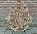 STOEL,Riet,1970,Rotan,Rohè,Noordwolde,RETRO,Rotanstoel, Ophalen, Gebruikt, Bruin, Riet of Rotan