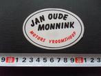 sticker Vroomshoop Jan Oude Monnink  Motors, Ophalen, Zo goed als nieuw, Bedrijf of Vereniging