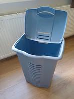 Blauwe Wasmand met Deksel, Ophalen, Kunststof, Gebruikt, 50 tot 75 cm