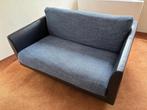 2 zits bankje Montis Axel blauw leder en blauw stof, Huis en Inrichting, Ophalen, Metaal, Tweepersoons, 75 tot 100 cm