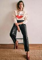 Leren broek van Sezane 34/36, Kleding | Dames, Ophalen of Verzenden, Zo goed als nieuw, Maat 34 (XS) of kleiner, Zwart