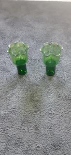 MOOIE GROENE VAZEN 1X GEBRUIKT VAN HEERDINK MOET WEG, Ophalen of Verzenden, Minder dan 50 cm, Groen, Glas