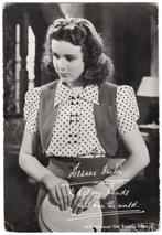 Kaart 1940 - Deanna Durbin - Filmster Film Actrice, Verzamelen, Gelopen, Ophalen of Verzenden, Sterren en Beroemdheden, 1920 tot 1940