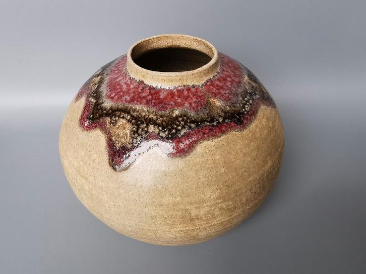 Keramiek vaas fatlava glazuur signatuur ? info is welkom, Antiek en Kunst, Antiek | Keramiek en Aardewerk, Verzenden