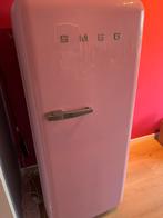 Roze SMEG koelkast, 152 cm hoog, Met vriesvak, 200 liter of meer, Gebruikt, 140 tot 160 cm