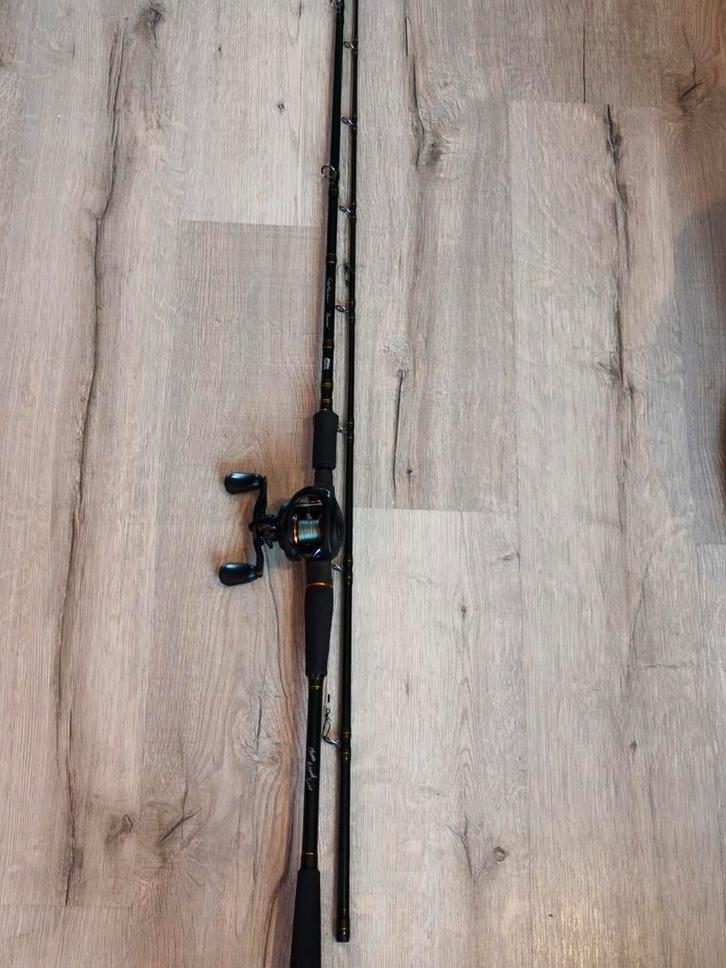 Abu Garcia downsizer+penn squall combo, Watersport en Boten, Hengelsport | Roofvissen, Zo goed als nieuw, Complete set, Ophalen of Verzenden
