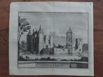 19 / Ruine van slot van Egmond - Originele gravure uit 1736, Antiek en Kunst, Ophalen of Verzenden