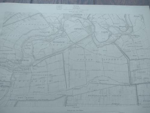 528 Asperen Rhenoij Kedichem Oosterwijk Plattegrond 1921, Antiek en Kunst, Kunst | Litho's en Zeefdrukken, Ophalen of Verzenden