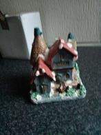 KERST: prachtige vintage kaars huis+mannetje,boompjes,torens, Ophalen of Verzenden, Overige materialen, Minder dan 25 cm