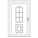 Kunststof Kozijn met Deur, Doe-het-zelf en Verbouw, Ophalen of Verzenden, Kunststof, Buitendeur, 200 tot 215 cm