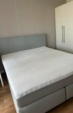 Karlsson Boxspring  zo goed als nieuw, Tweepersoons, Ophalen of Verzenden, Zo goed als nieuw, Grijs