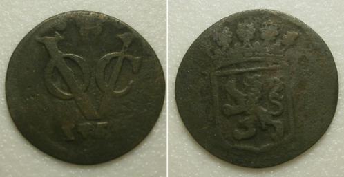 Holland VOC ½ Duit 1754, Postzegels en Munten, Munten | Nederland, Losse munt, 1 cent, Vóór koninkrijk, Ophalen of Verzenden