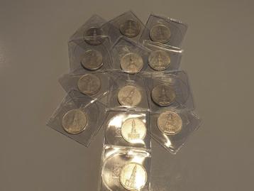 13x 5 mark gedachtniskirche , 13.88 gr .900 zilver elk (1) beschikbaar voor biedingen