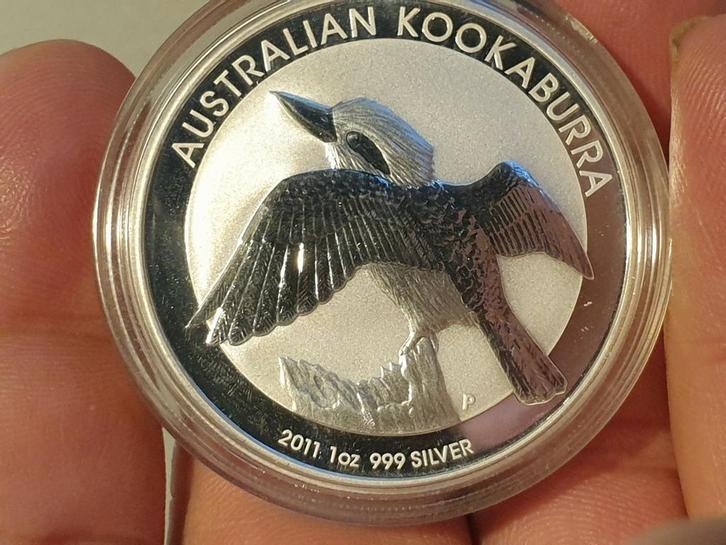 Kookaburra 2011, 1 oz .999 zilver (2-1), Postzegels en Munten, Edelmetalen en Baren, Zilver, Ophalen of Verzenden