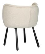 Panda Arm Chair White Pearl – Luxe Eetkamerstoelen, Japandi, Hotel Chique, Modern, Wit, Ophalen of Verzenden, Vijf, Zes of meer stoelen