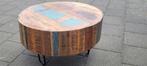 Salontafel gekleurd hout, Ophalen, 50 tot 100 cm, Rond, 50 tot 100 cm