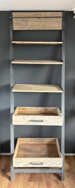 Industriële boeken/ souvenir kast, Huis en Inrichting, Ophalen, Met plank(en), 200 cm of meer, 50 tot 100 cm