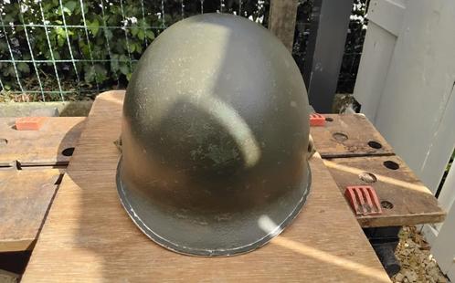 USA WO2 helm van de 4e infanterie divisie., Verzamelen, Militaria | Tweede Wereldoorlog, Landmacht, Helm of Baret, Amerika, Ophalen of Verzenden