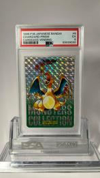 1996 Bandai Carddass Vending Charizard #6 Prism Green PSA 5, Ophalen, Zo goed als nieuw, Losse kaart, Foil