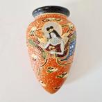 Satsuma wandvaas muurvaas gemerkt vintage vaas antieke vaas, Antiek en Kunst, Ophalen of Verzenden