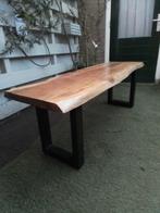 Prachtig Boomstam Bankje 48.5cm/140cm/45cm, Ophalen, Minder dan 50 cm, Nieuw, Rechthoekig