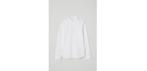 NIEUW Overhemd Blouse Bloesje H&M Easy Iron Wit 110, 116, H&M, Overhemd of Blouse, Nieuw, Ophalen of Verzenden
