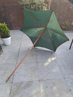 Parasol 170cm groen met houten stok, Stokparasol, Zo goed als nieuw, Ophalen
