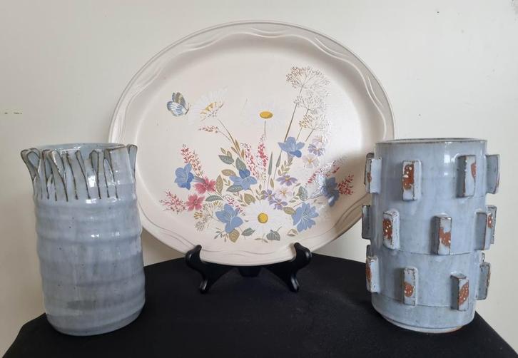 Des Pots" vazen" Serveerblad Pottery "lentedesign", Antiek en Kunst, Antiek | Keramiek en Aardewerk, Ophalen of Verzenden