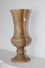 Antiek bruin marmeren vaas, Ophalen of Verzenden