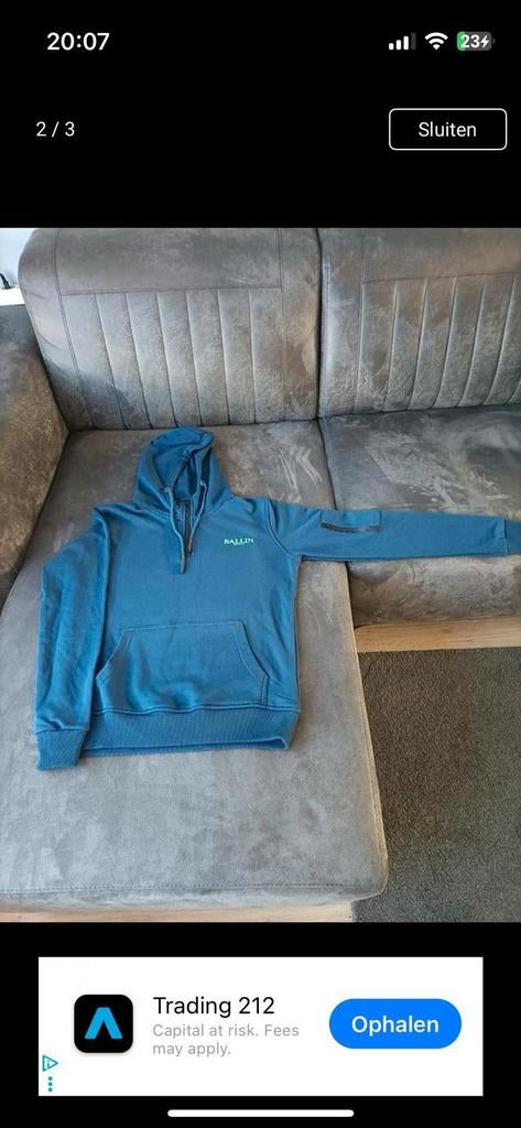 Nieuwe Ballin hoodie - Maat onbekend, Blauw, Nieuw, Overige maten, Ophalen of Verzenden