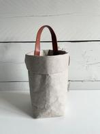 UASHMAMA Paper Bag met leren ophanglus - Grijs, Overige materialen, Mand, Ophalen of Verzenden, Zo goed als nieuw