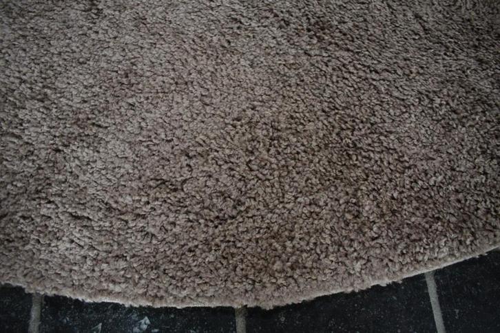 Zacht rond vloerkleed Life Mocca bruin hoogpolig Ø200 cm., Huis en Inrichting, Stoffering | Tapijten en Kleden, Nieuw, 150 tot 200 cm
